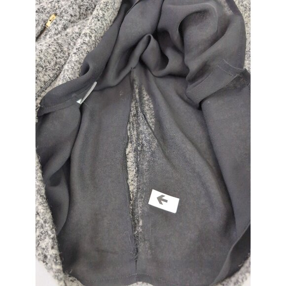 LOFT Tweed Shift Dress Women 10 Petite Black Gray Sleeveless Office Siren Career - Picture 8 of 12